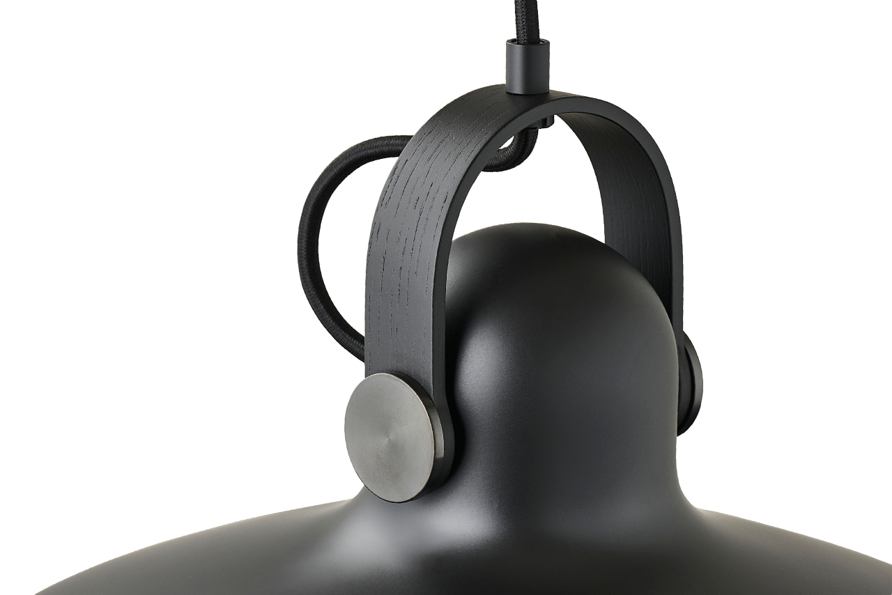 Leklint162 Carronade II Pendant Large Black Smokedoak Details1